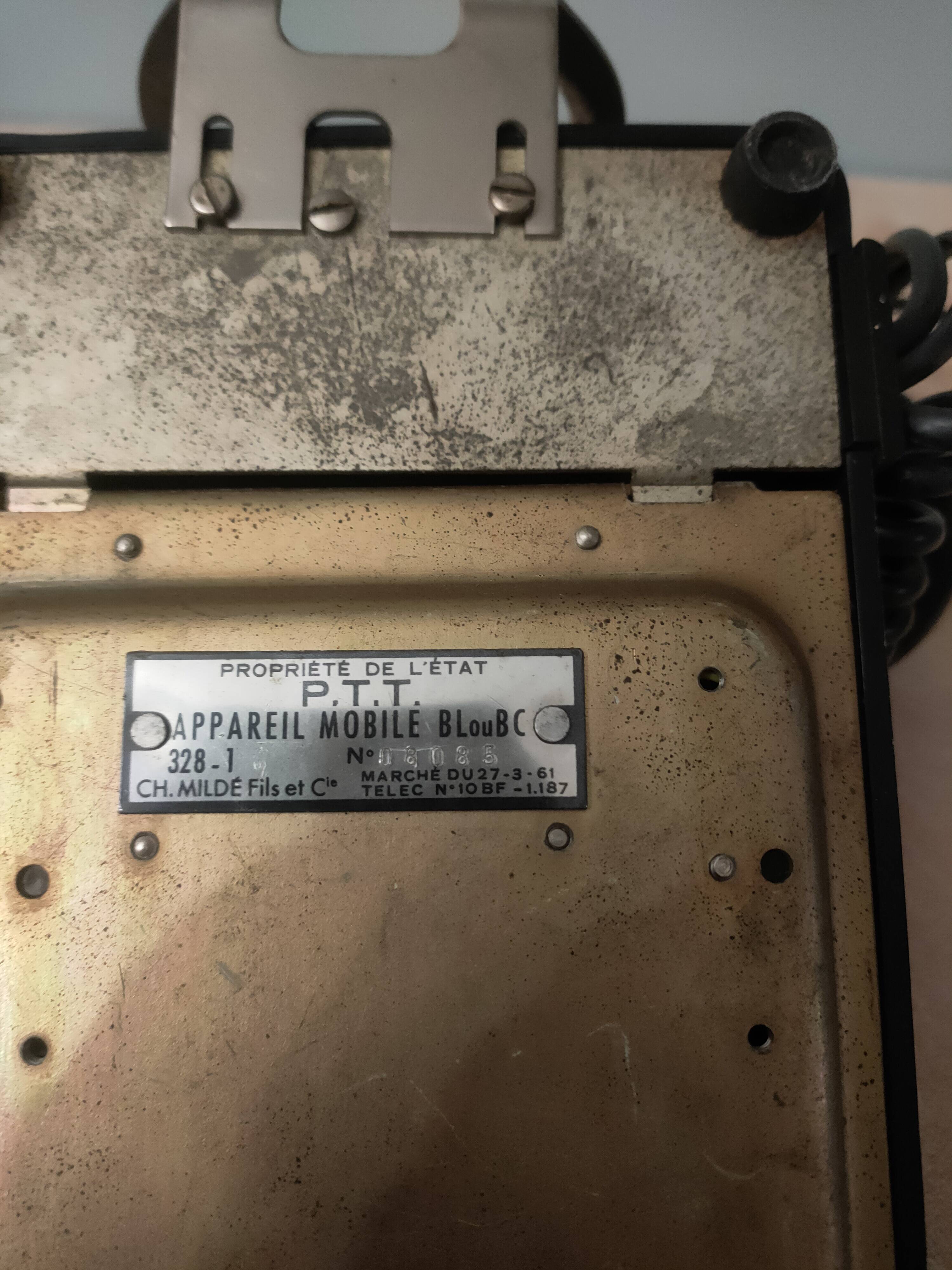 Black bakelite telephone, 1950s