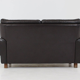 Mid-century black leather sofa