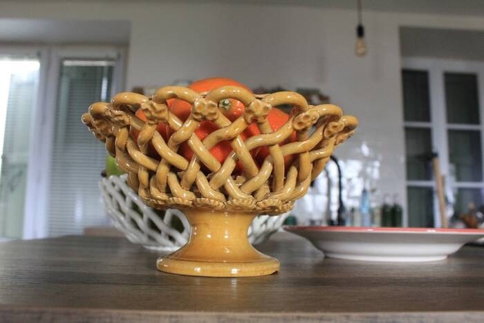 Woven ceramic basket Maison Pichon Uzès