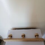 Vintage raw wood wall coat rack