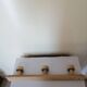Vintage raw wood wall coat rack