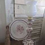 Original porcelain lamp with a base in the style of Gabriel Fourmaintraux.