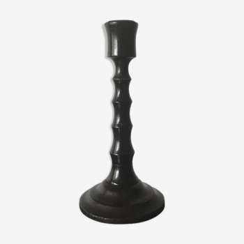 Black wooden candlestick