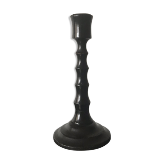 Black wooden candlestick