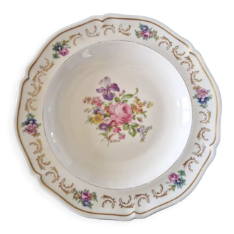 Royal factory of limoges, hollow porcelain plate, signed by artois