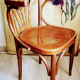 Fauteuil de bureau des années 50 en bois courbé
