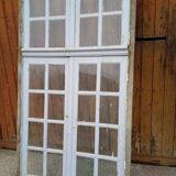 Old arched house window / transom, hammered glass, cremone