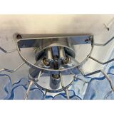 Contemporary Light-Blue “Tronchi”Murano Glass Wall Sconces in Venini Style - a Pair