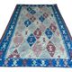Vintage Turkish kilim, handwoven, 200x295 cm.