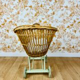 Vintage rattan pram for dolls