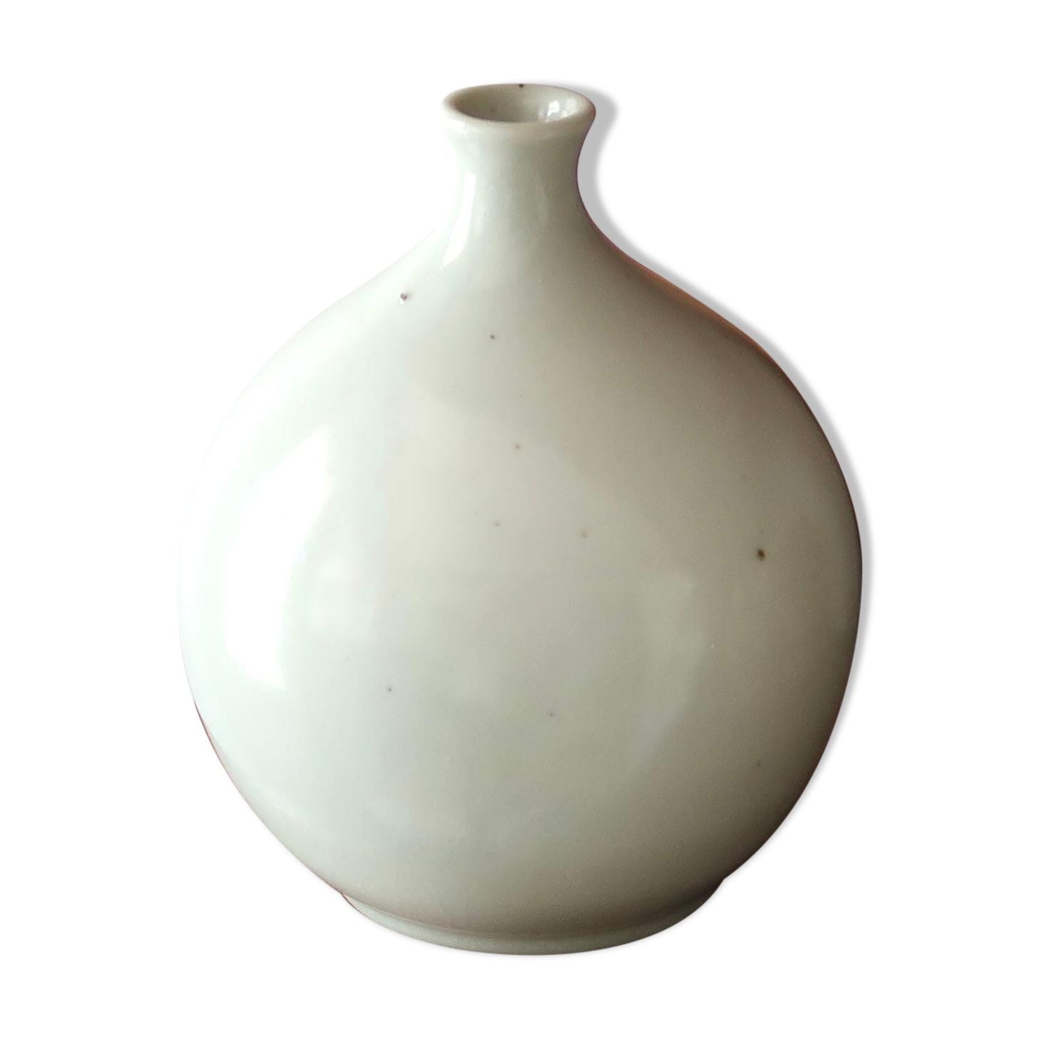 Celadon porcelain vase signed A. Monique A.T., 1970s