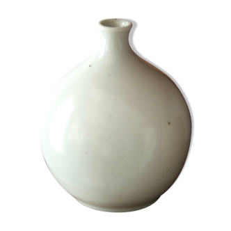 Celadon porcelain vase signed A. Monique A.T, 70s