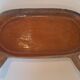 Old glazed terracotta frying pan from the 19th century.