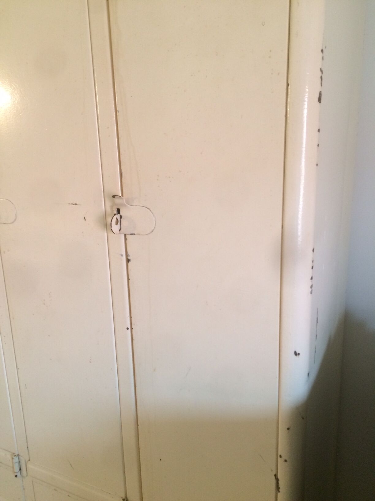 Wardrobe locker room industrial corners rounded