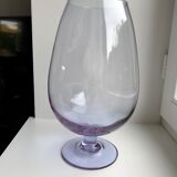 Lilac blown glass vase 70s