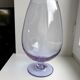Vase en verre soufflé lilas années 70