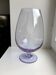 Vase en verre soufflé lilas années 70