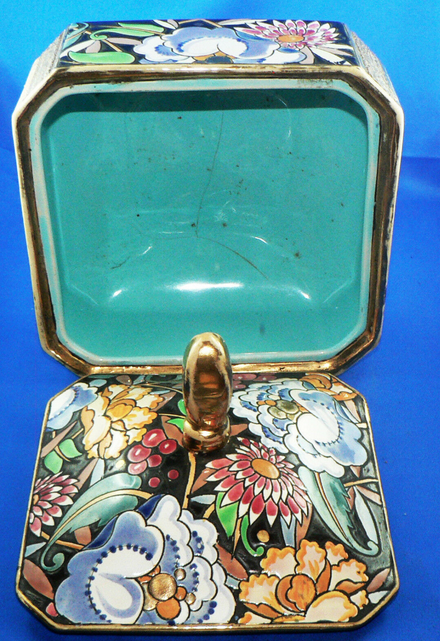 Candy box in earthenware Boch Brothers Kéramis Raymond Chevalier circa 1935