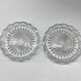 Pair of crystal bowls signed Baccarat – Diameter 13 cm