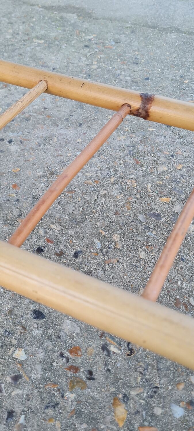 Rattan coffee table 50s