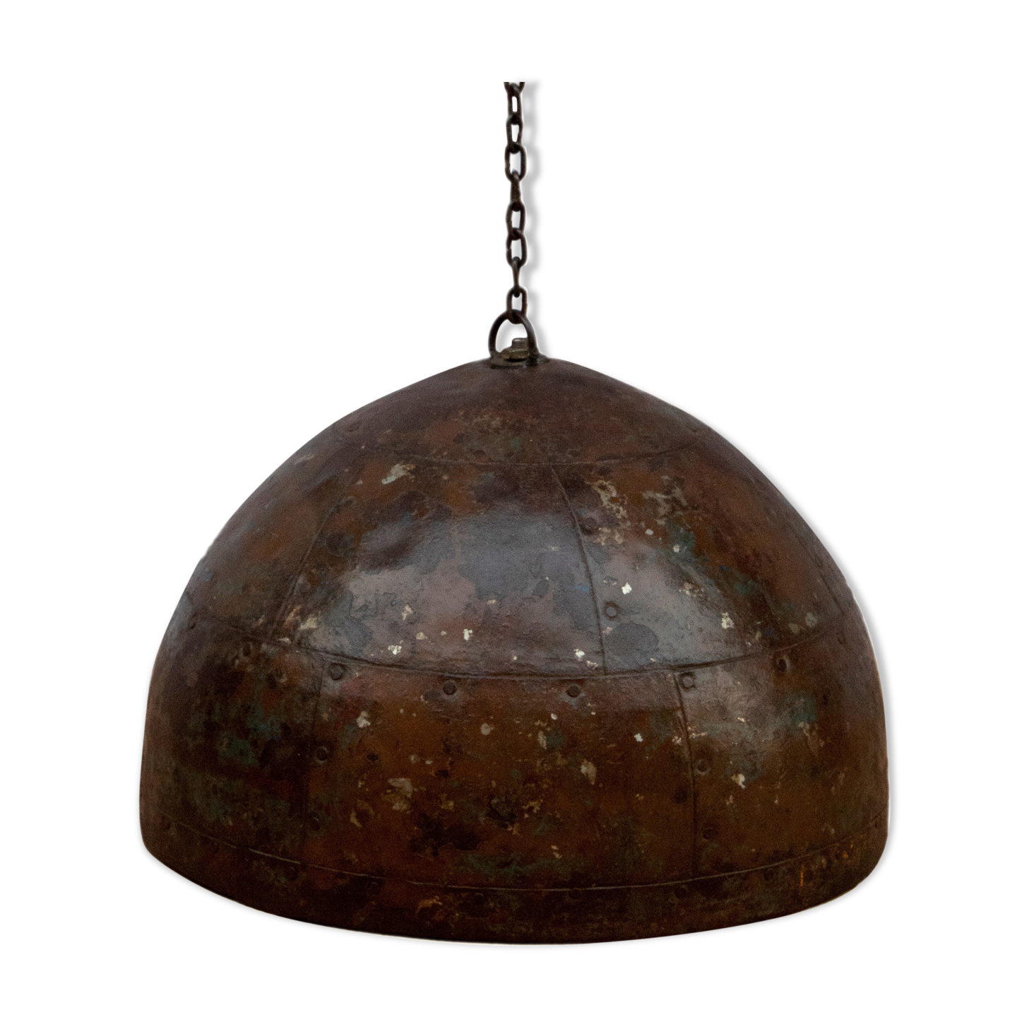 Metal hanging with its original rust colour