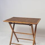 Folding side table bamboo 19th
