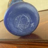 Vase Glass Paste and Bronze Style Art Nouveau signed