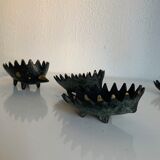 Vintage ashtrays 1950 hedgehogs by Walter Bosse for Hertha Baller