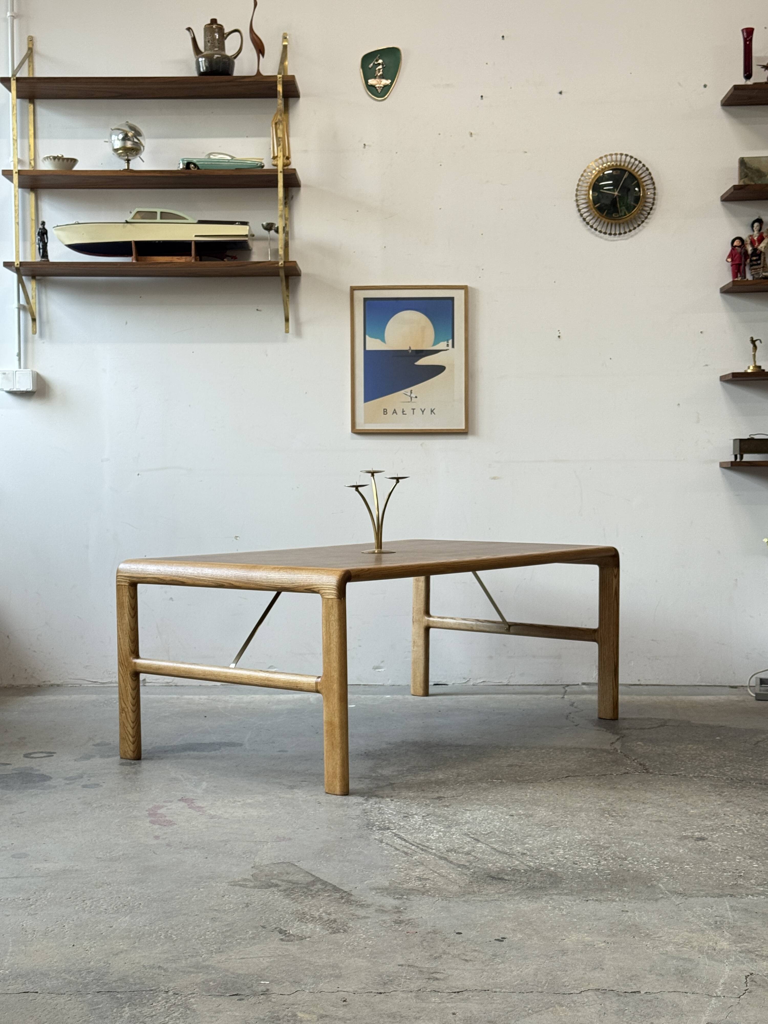 Ash Mosaic Coffee Table, Denmark 1960s/1970s, Mid-C Modern