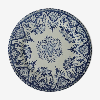 Assiette plate terre de fer Gien 1866