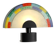 1980s Murano glass table lamp