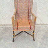 Rattan armchair "A la Girafe"