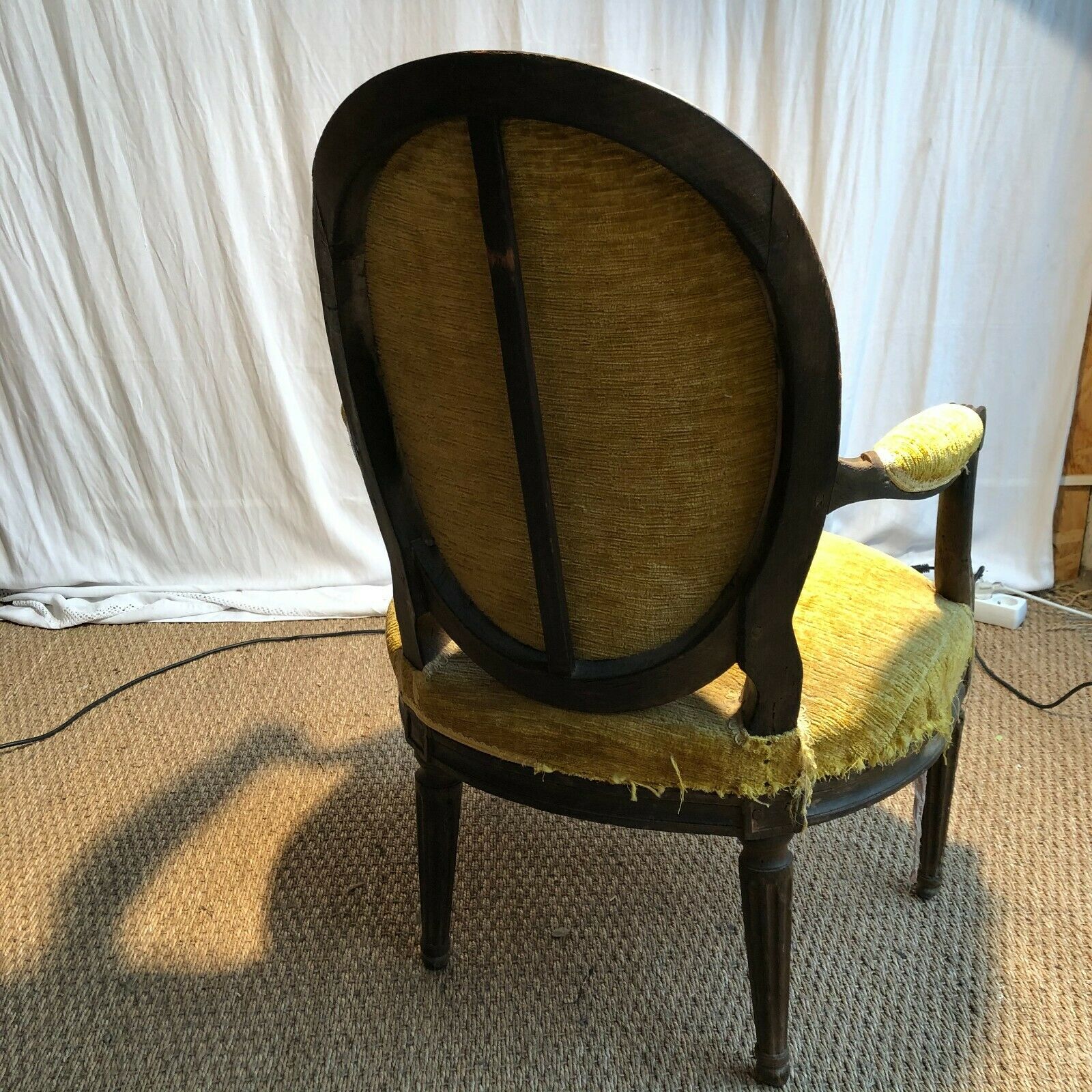 Louis XVI period medallion armchair