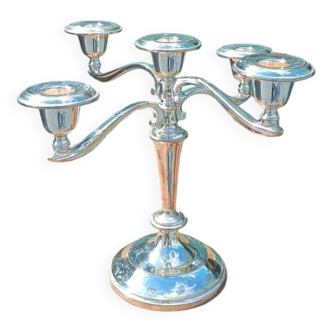 Chandelier candélabre anglais argenté