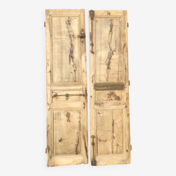 Set of 2 lined Macife wooden doors