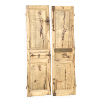 Set of 2 lined Macife wooden doors