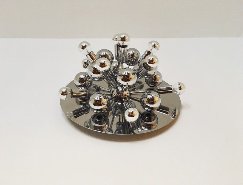 Mid Century Modern Sputnik wall lamp or flush light by Cosack