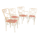 Perforated metal garden chairs and armchairs