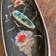 Obongue table dish decorative service 50s Quimper Le Pemp Bastian