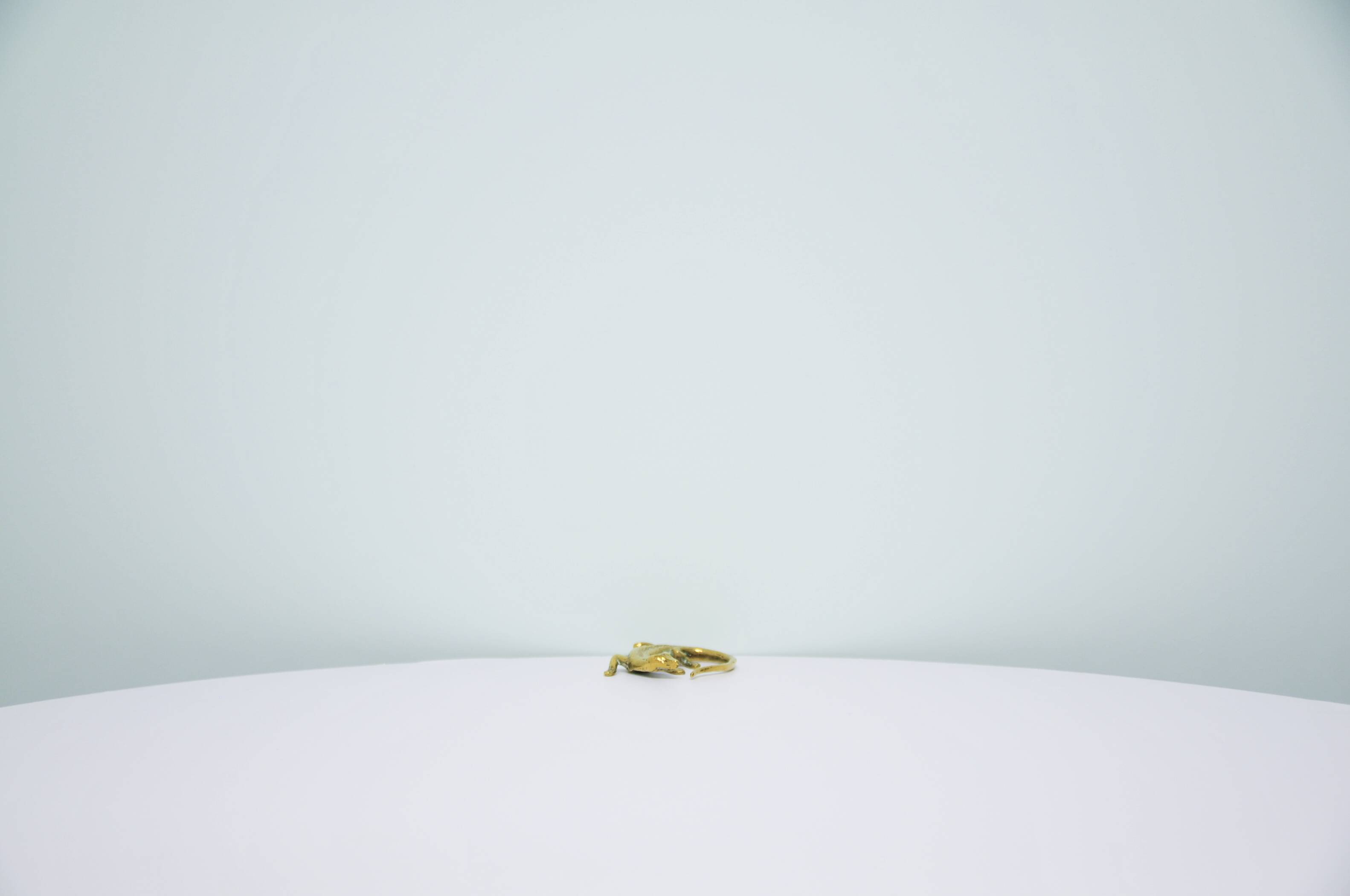 Vintage gold bronze salamander