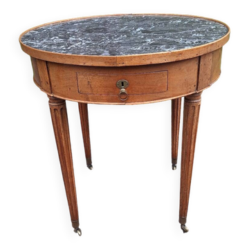 Walnut bouillotte table