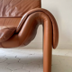 Tawny leather sofa De Sede "2011", Switzerland 1980