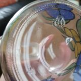 Carafe vintage verre peint AVIR