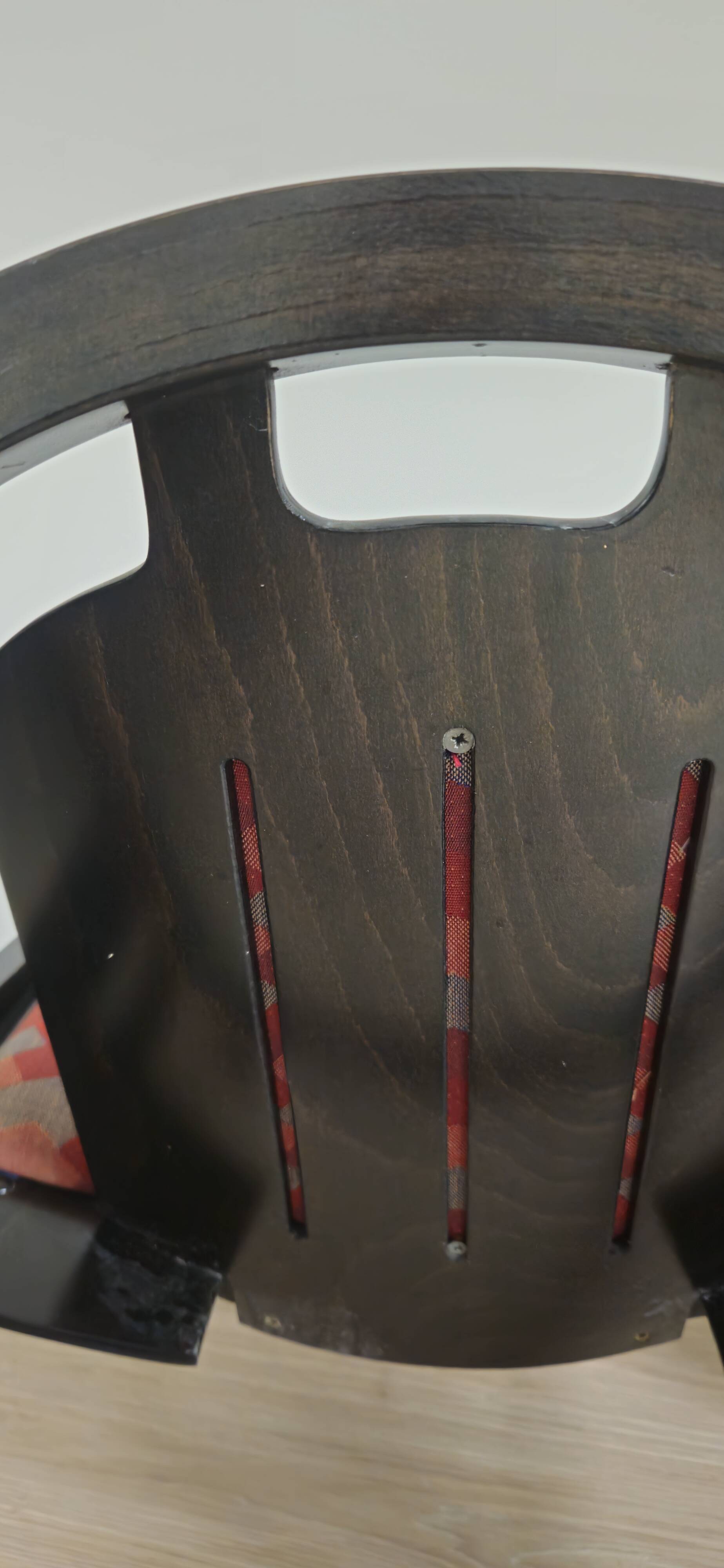 Vintage Argos armchair pair – Baumann – stained beech wood