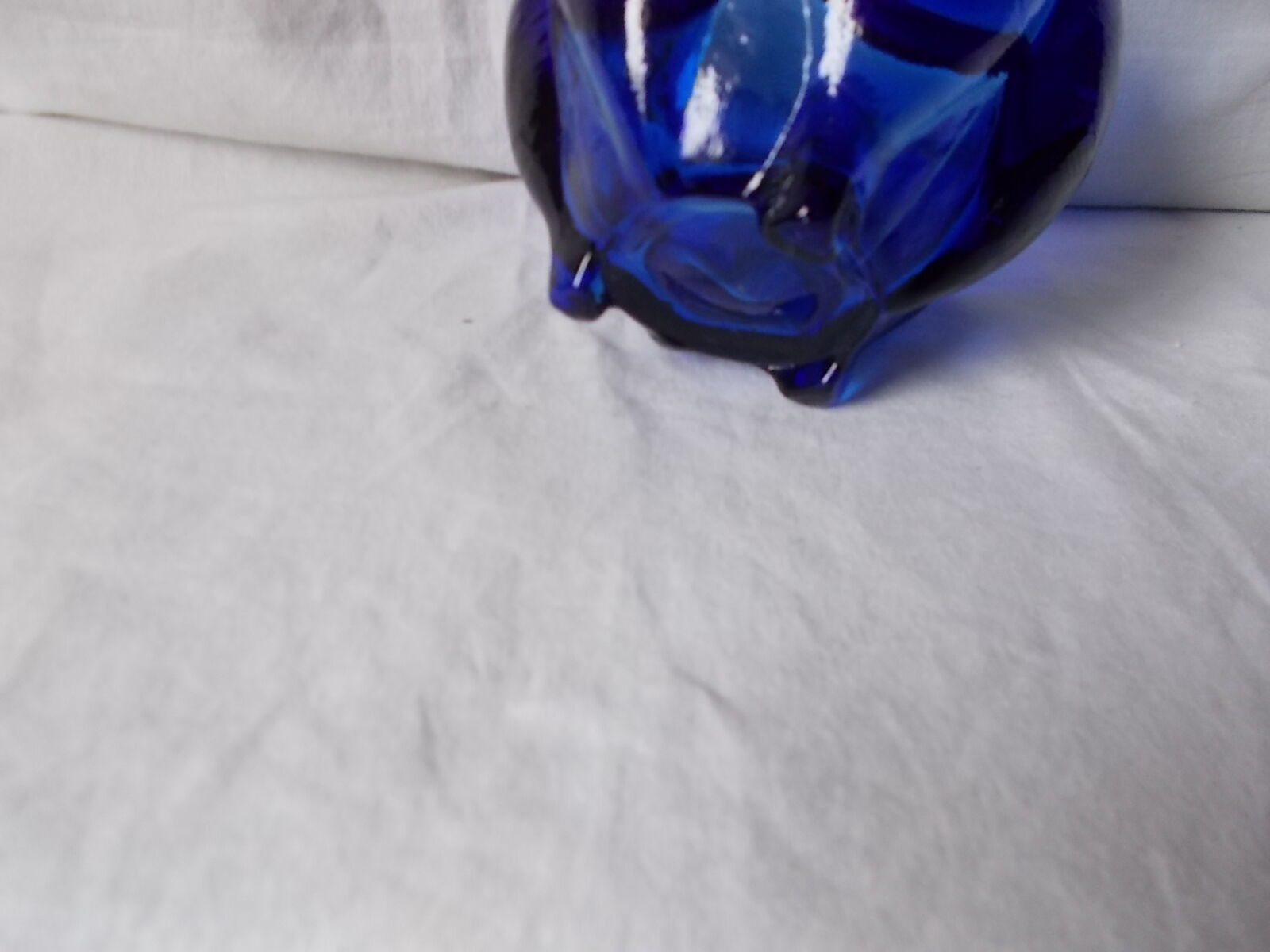 Blue glass vase