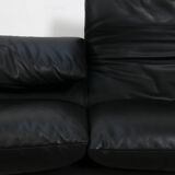 Ensemble de 2 canapés Cassina Maralunga 2,5 places - cuir noir