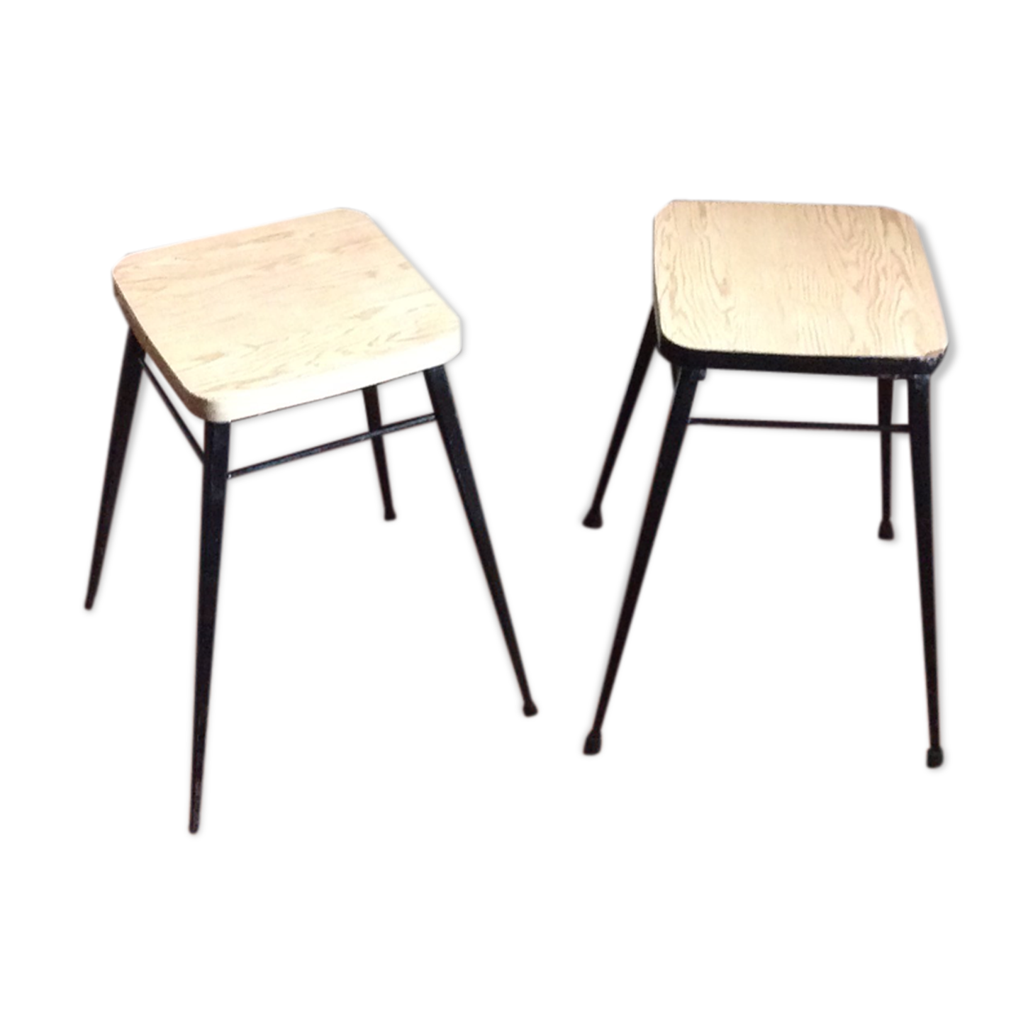 Pair of vintage formica stools