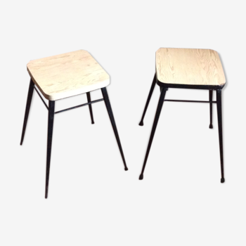 Pair of vintage formica stools