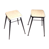 Pair of vintage formica stools