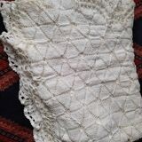 White crochet bed cover